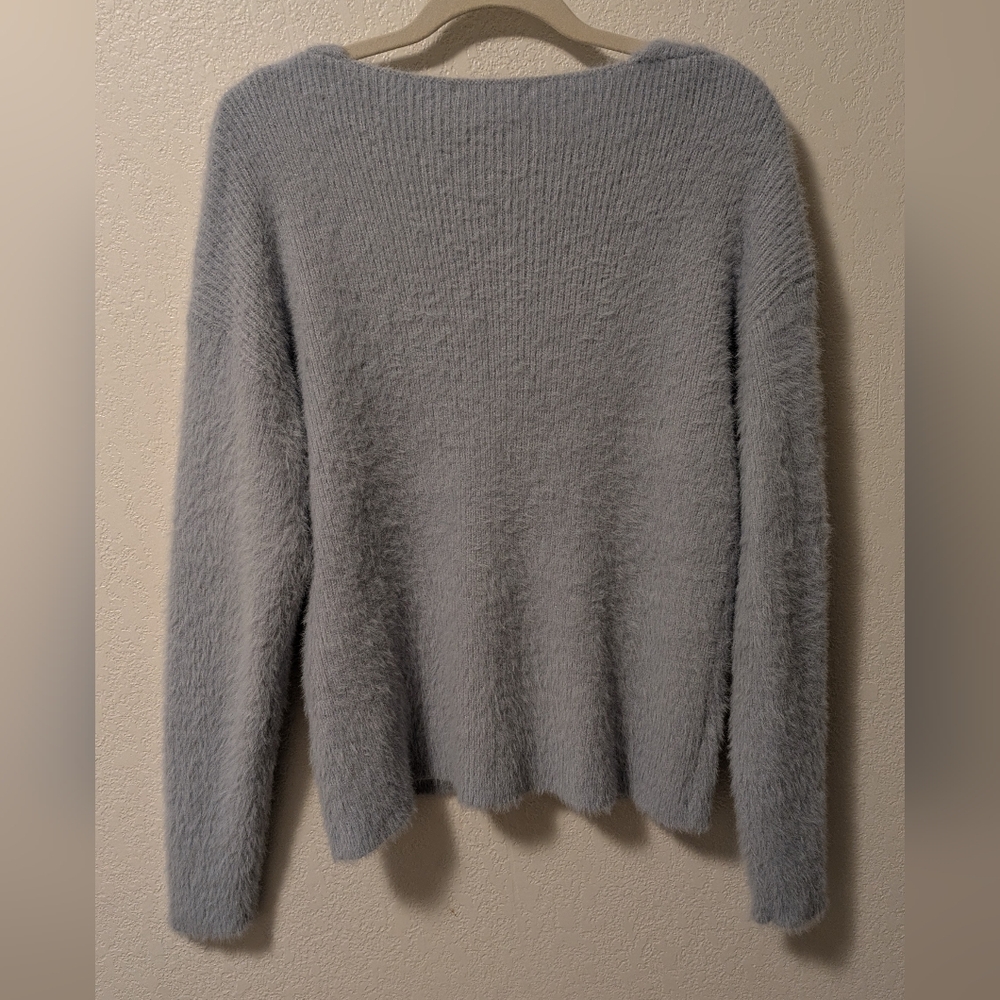 Forever 21 Cozy Oversized V-Neck Sweater in Soft Blue - Picture 3 of 6